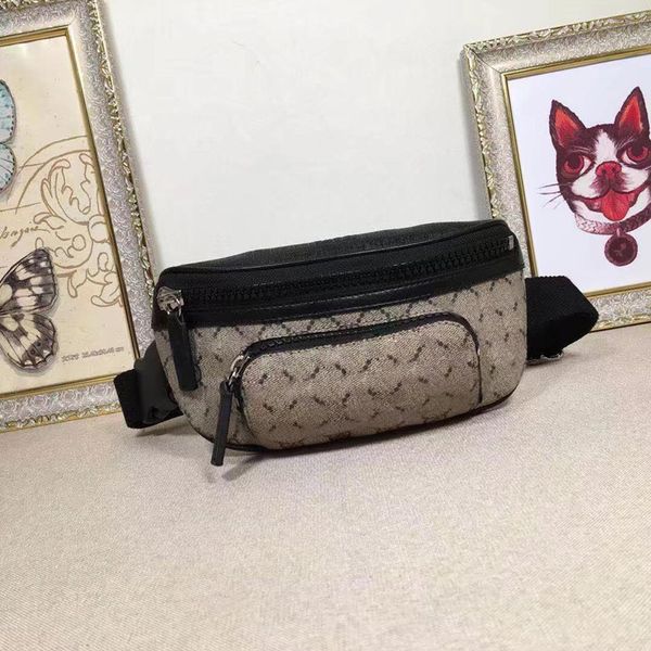 

classic style mini men and women waist bags genuine leather bag women fanny pack printed designer waistpacks for men 450946