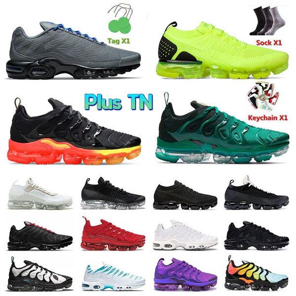 

tn plus requin running shoes for men terrascape big size us 13 reflective black all white tns griffey atlanta golden fly knit spor179c