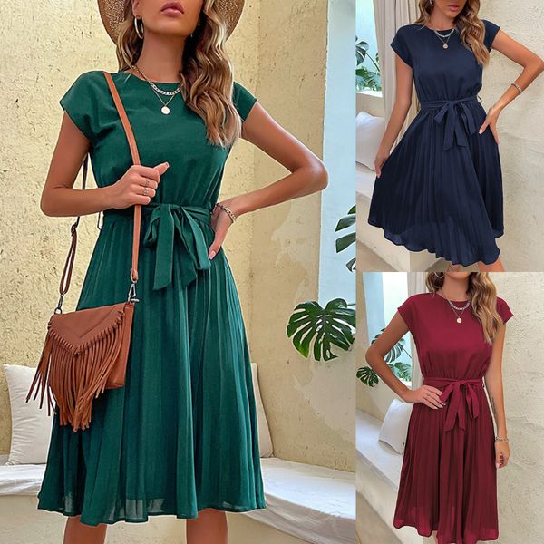 

women's fashion holiday print short sleeve dress, Black;gray