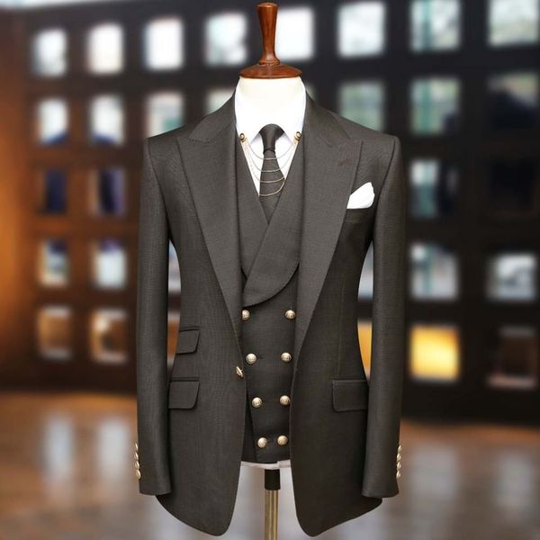 

men's suits blazers elegant man suit 3 pieces ternos for men blazer sets wedding dress halloween costume formal business social jacket, White;black