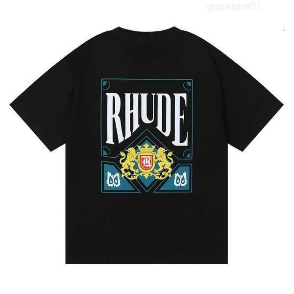 

mens t shirts 21ss designer brand rhude summer patterns embroidery with letters tees short sleeve us size m xl 8zf5m, White;black