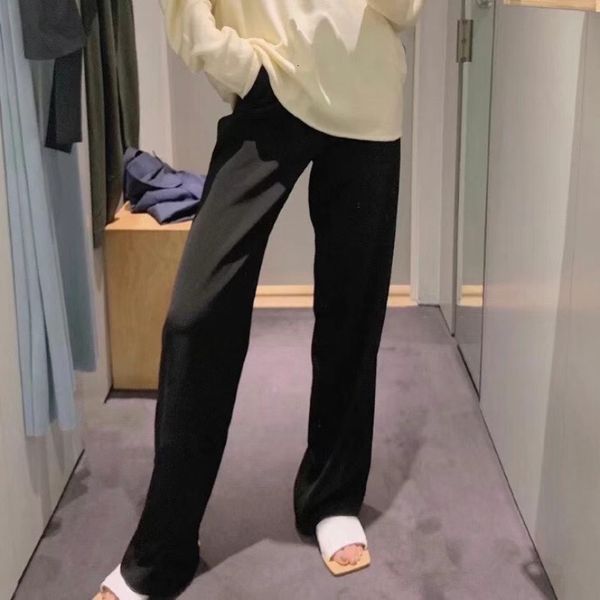 

women's pants s classic air acetate black long women 230225, Black;white