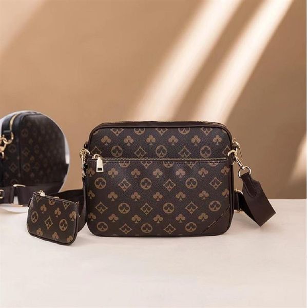 

evening bags 3 pcs 1 set favorite multi accessories women messenger bags handbags designers lady leather women's293o