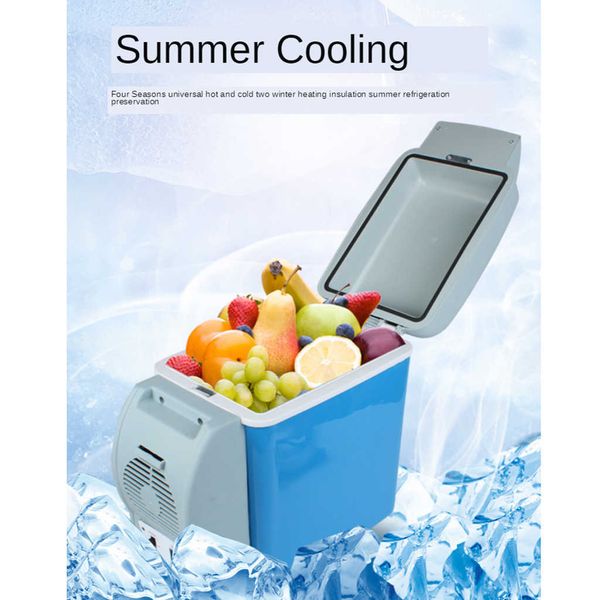 

7.5l mini refrigerator cooler warmer box portable car fridge 12v for home office r230225