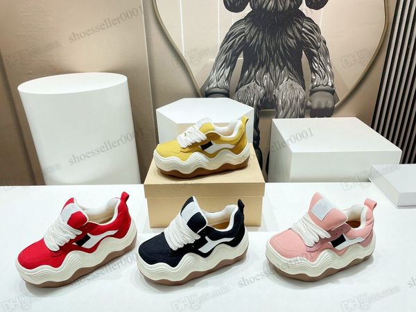 

basketball shoes casual designer triple wavy men women bread wave thick sole sneaker black yellow red pink sports shoe canvas sneakers appea