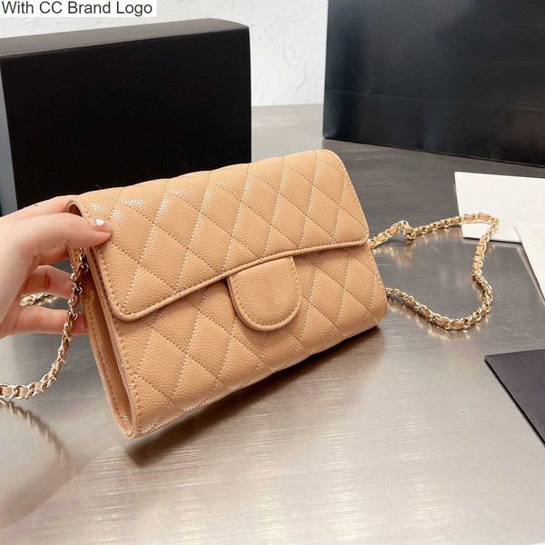 

cc brand cross body womens classic caviar flap quilted bags cowhide wallets gold metal matelasse chain shoulder crossbody card holder design