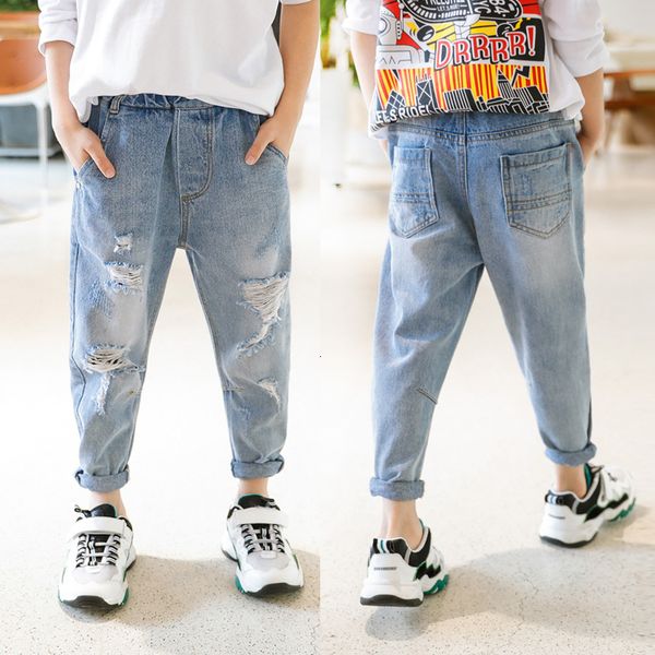 

jeans ienens 4 13 years boys clothes kids cowboy long pants children denim trousers spring baby boy casual stretch 230224, Blue