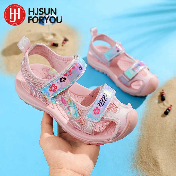 

sandals summer children sandals girls hollow fashion soft bottom anticollision sports shoes nonslip lightweight kids beach sandals z0225, Black;red