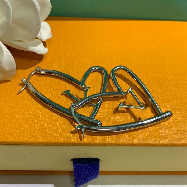 

luxury earring women designer fashion heart love earring stainless steel gifts designer jewelry engagement wholesale, Golden;silver