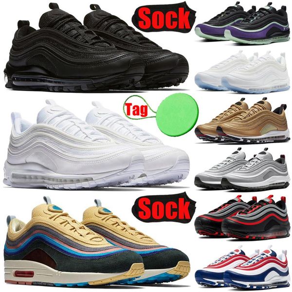 

sean wotherspoon airmaxs mens womens running shoes air triple black white max mschf x inri jesus men women trainers sports sneaker2521