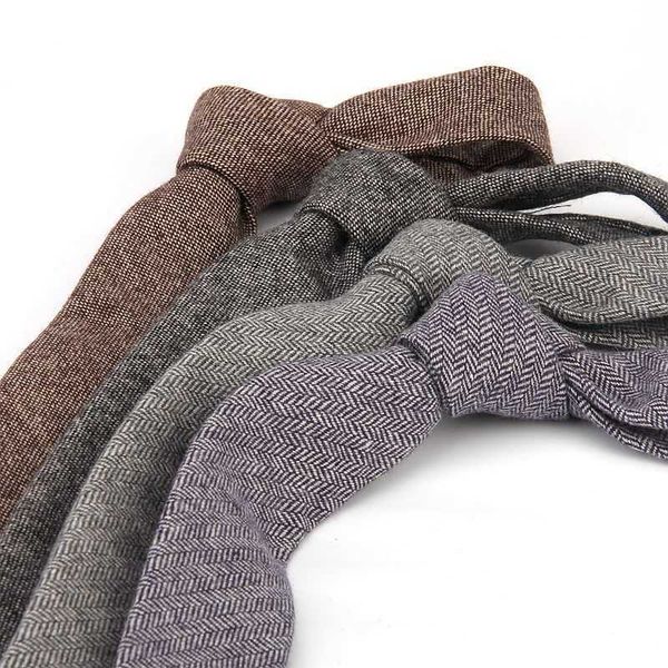 

neck ties new solid wool ties for men brand narrow slim suits neckties blue 6cm mens vintage neck tie for wedding cravats j230225, Blue;purple