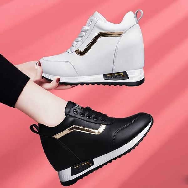 

dress shoes autumn ladies vulcanized shoe casual all match platform sneakers korean outdoor increase walking chaussure femme 230224, Black