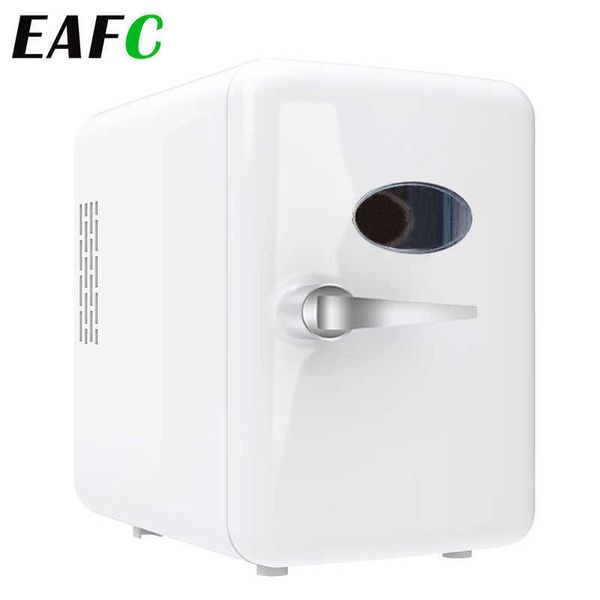 

car eafc 4l 6cans small refrigeration warm heat mini fridge cosmetics mask beverage dormitory refrigerators cooler r230225