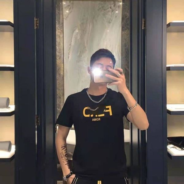

men's t-shirts tees t shirts mens women designers t-shirts tees polos man s casual chest letter shirt luxurys clothing street 2023 sho, White;black