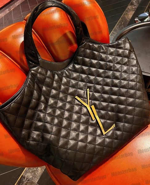 

icare maxi shopping bags designer tote bag real leather quilted purse women shoulder large handbag luxury beach work soft