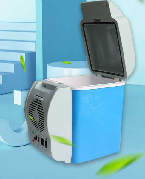 

7.5l cold type summer mini refrigerator electronic heating and cooling home car dual-use r230225