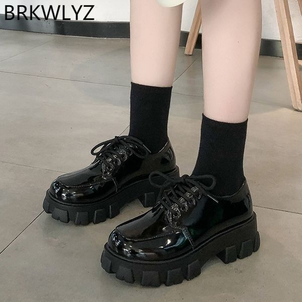 

dress shoe chunky sneakers hidden heels height increasing ladies wedge high autumn platform shoes for women 230224, Black
