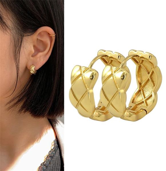 

designer earrings fashion gold hoop earrings for lady women stud circle party earring new wedding lovers gift engagement jewelry b7201439, Golden;silver