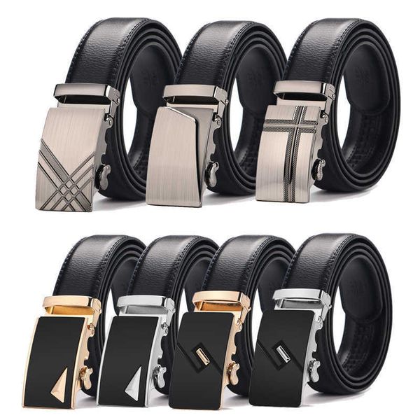 

belts famous brand belt men genuine luxury leather belts for men strap male metal automatic buckle l230225, Black;brown