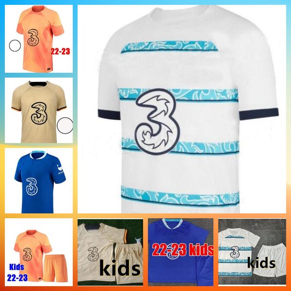 

22 23 sterling thai quality soccer jerseys pulisic mount 2022 2023 james jorginho werner ziyech football shirt kante havertz t. silva kovaci, Black;yellow