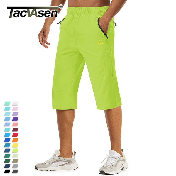 

men's shorts tacvasen summer 3/4 length quick dry mens capri shorts hiking camping mountain work shorts zipper pocket fishing tactical, White;black