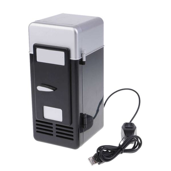 

portable car mini fridge 5v heat and cool usb refrigerator led light r230225