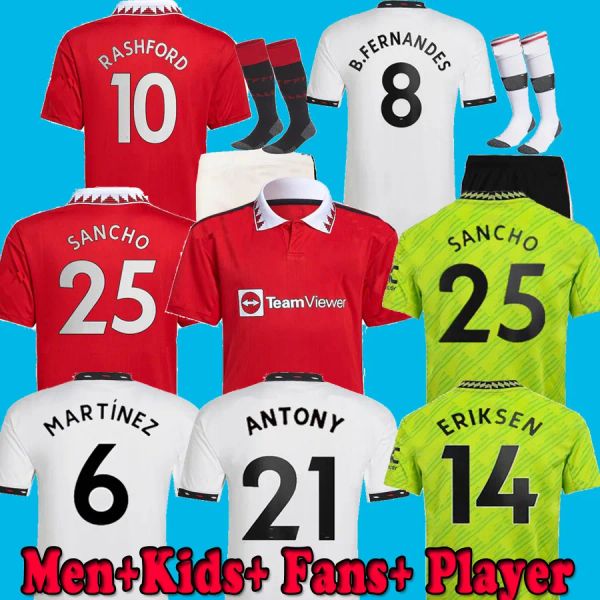 

sancho 22 23coding antony martinez rashford casemiro eriksen 2022 2023 football shirt fans player mans utds martial b. fernandes manchesters, Black;yellow