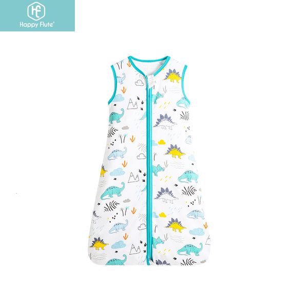 

pajamas happy flute summer single layer vest sleeping bag born sleepsacks with zipper boys girls sleeveless slaapzak anti kick quilt 230224, Blue;red