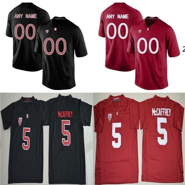 

custom mens womens kids season stanford cardinal 5 christian mccaffrey red black stitched any name&no college football jerseys 2271, Black;red