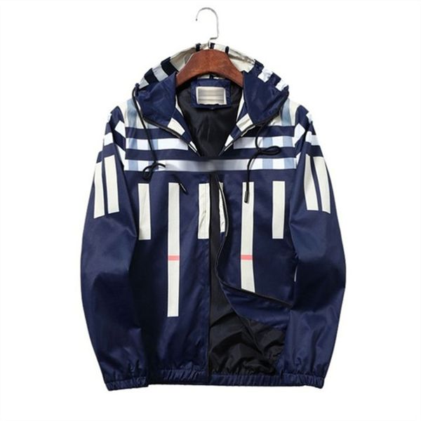 

designer mens jacket spring and autumn windrunner tee fashion hooded sports windbreaker casual zipper jackets clothing m-3xl tc329, Black;brown