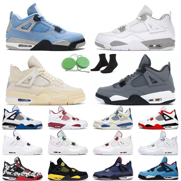 

jumpman 4 cool grey men women basketball shoes 4s university blue black cat white oreo neon sail outdoor mens trainer195q