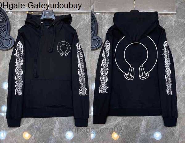 

3a classic mens zipper ch hoodies designer horseshoe sanskrit cross print pullover heart hooded sweatshirts sweater luxury woman jackts fate, Black