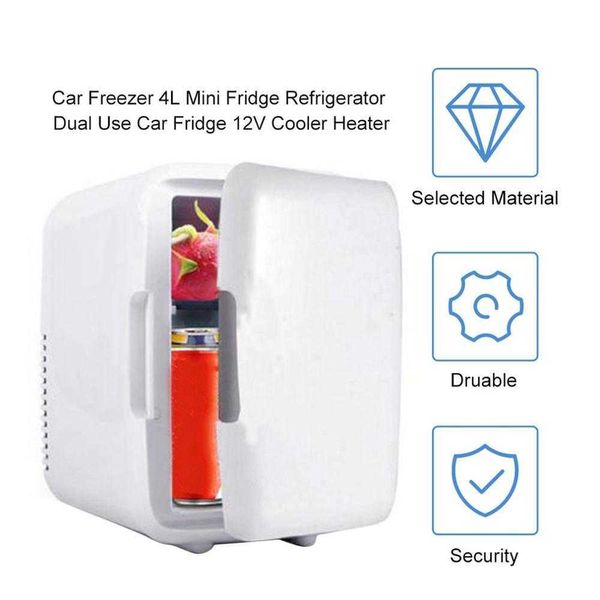 

2021 portable er 4l mini refrigerator car fridge 12v cooler heater universal vehicle parts r230225