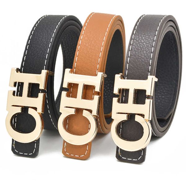 

belts luxury designer brand cowhide ch shaped belt men women genuine real leather dress cowhide strap for jeans waistband l230225, Black;brown
