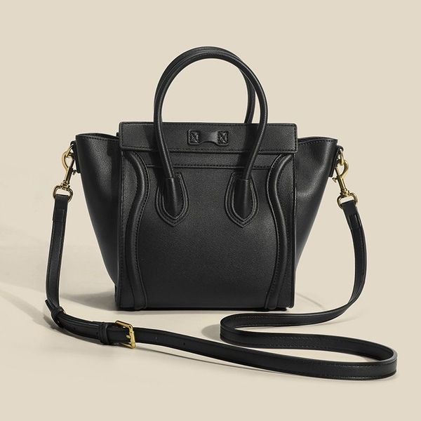 

7a fashion one shoulder bag handbag smiley face bag tote luxury designer bag women brand leather size capacity purse casual shopping