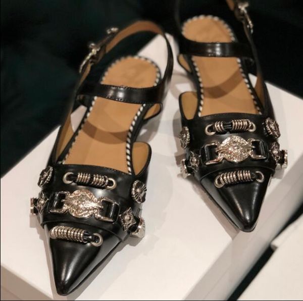 

women vintage metal chain flats sandals summer sandles genuine leather dress shoes gladiator sandals women casual party sandals, Black