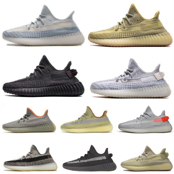 

2021 fade ash pearl running shoes static reflective cloud white zebra cinder tail light men women sport sneaker size 36- 47 with b282h