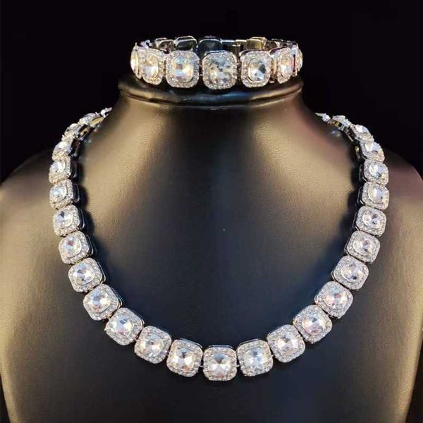 

new personalized cuban style necklace hip hop men 925 silver moissanite jewelry