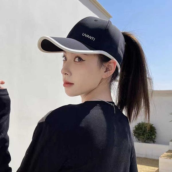 

ball caps uv cover outdoor running empty baseball cap women's uv protection summer sunscreen hat high ponytail shade sports hatj230227, Blue;gray