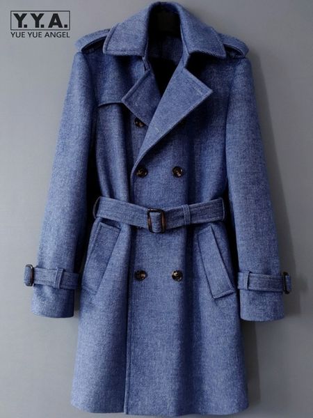 

men's wool blends vintage mens striped en coat double breasted trench plus size 5xl 6xl spring autumn fahsion classic men overcoat 2302, Black