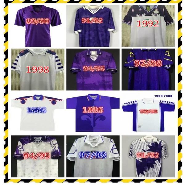 

retro 1991 1992 1993 1994 1995 1996 1997 fiorentina soccer jerseys batistuta rui costa custom vintage 1998 1999 football shirt cam2722, Black;yellow