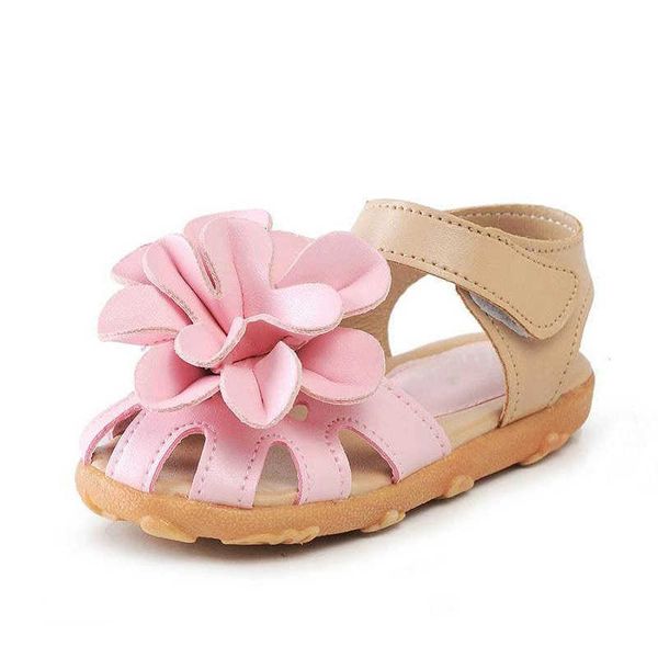 

sandals new arrival summer cool baby girls sandals shoes skidproof toddlers infant children kids flower shoes pu leather size 2130 z0225, Black;red