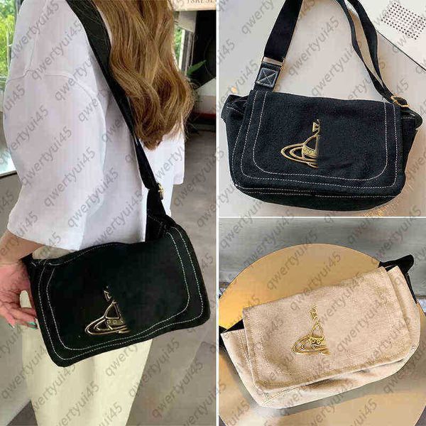 

2023 new women's fashion saturn canvas preppy style female message handbags gilrs single shoulder bag crossbody bags qwertyui45