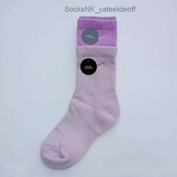 

men's socks luxury fashion women's hook brand stockings designers fake two pairs splicing women men sports yoga breathable stockin, Black