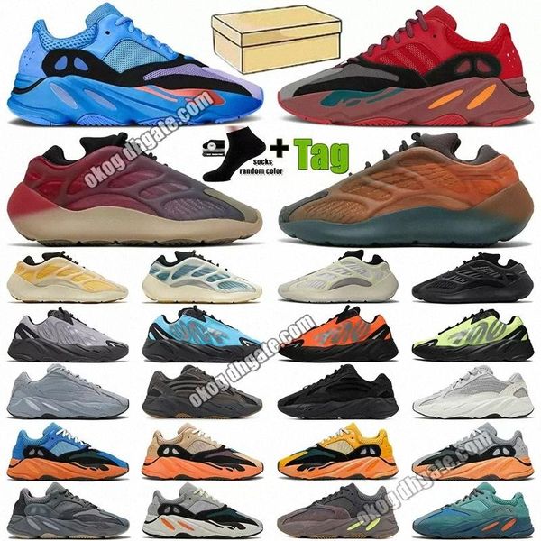 

700 v2 v3 running shoes with original box reflective tephra runner solid grey black vanta mens womens casual shoes 700 l8s xfh