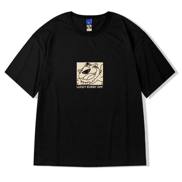 

de 2022 hip men's t-shirts tees t-shirt nese style panda harajuku loose men t shirt casual summer new oversized male punk cloes g221109, White;black
