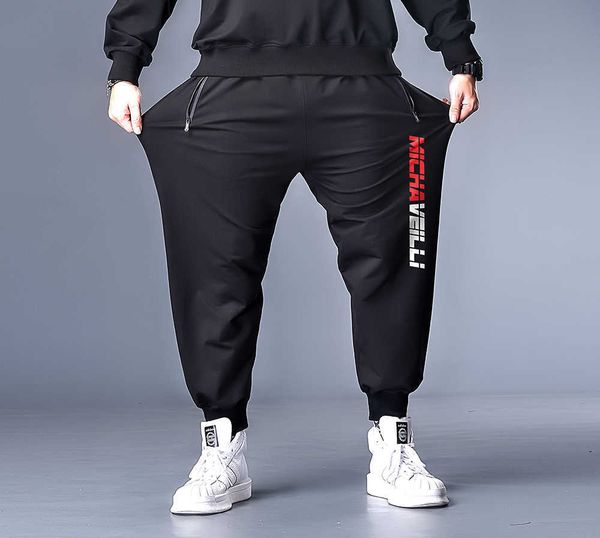 

men's pants 7xl 6xl 5xl xxxxl plus mens joggers zipper casual pants fitness sportswear tracksuit sweatpants trousers black gyms jogger