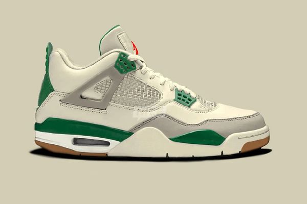 

basketball shoes outdoor &sandals 2023 authentic sb x 4 4s pine green air dr5415-103 sports sneakers sail neutral grey white trainers womens
