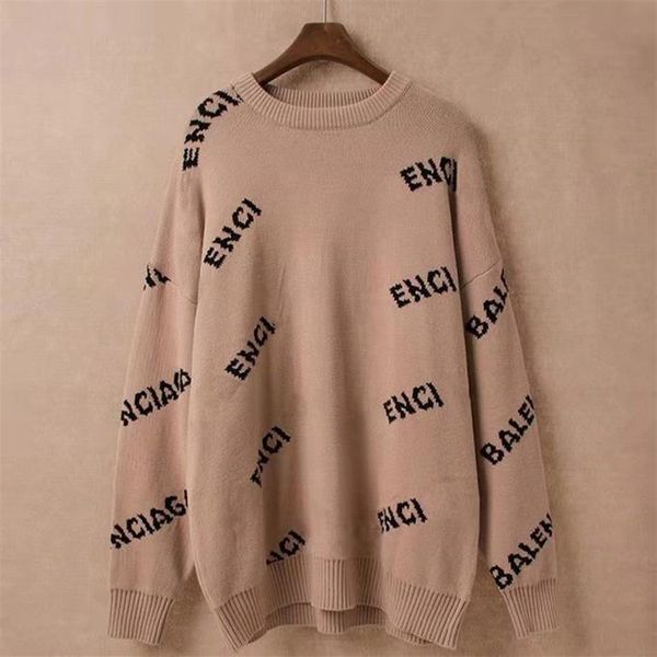 

2021 luxury clothes womens sweater for woman designer sweaters casual knit contrast color long-sleeved autumn fashion brand la241p, White;black