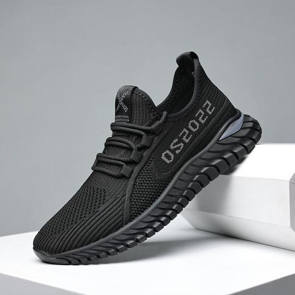

running shoes black grey designer classic cut knit outdoor breathable jogging light sport man sneakers chaussures 40-44